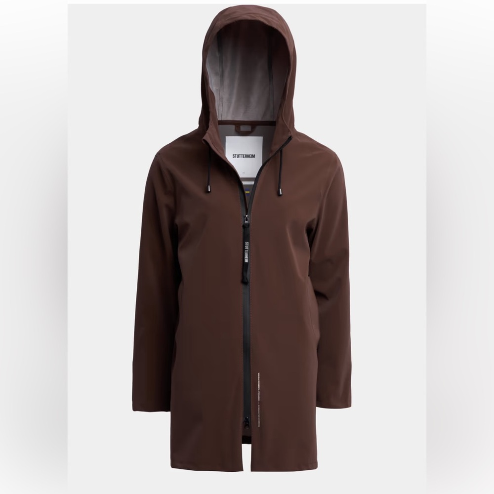 STUTTERHEIM Stockholm lightweight zip matte raincoat